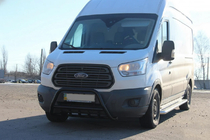 Ford Transit 2014- Bull Bar WT003 Negru (Otel Inoxidabil) foto 3