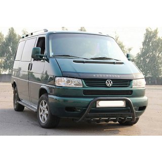 Bull Bar WT004 Negru (Otel Inoxidabil) Volkswagen T4 Caravelle/Multivan 1990–2003 foto 1
