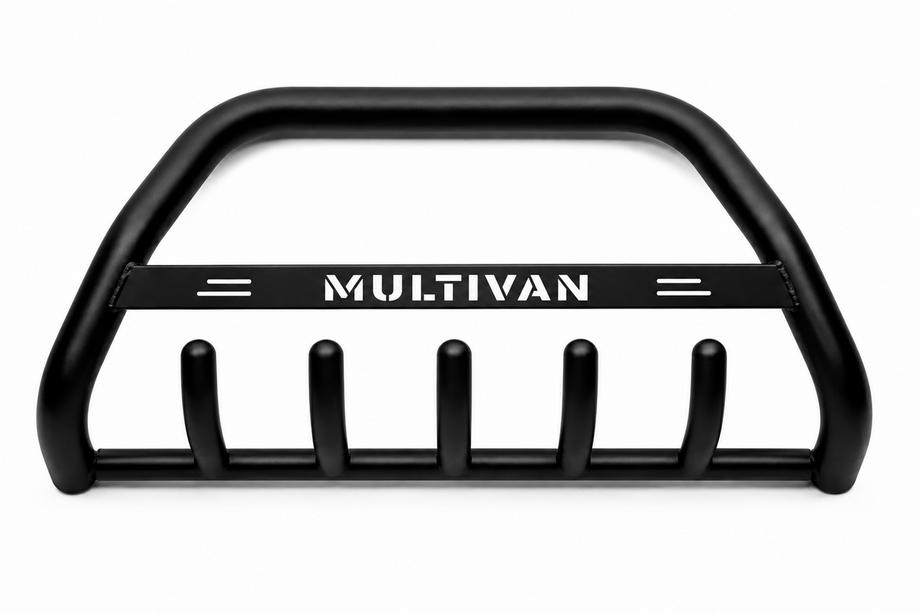Volkswagen T4 Caravelle/Multivan 1990–2003 Bull Bar WT004 Negru (Otel Inoxidabil) Foto 6
