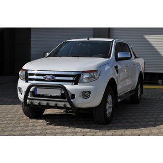 Protectie Fata WT003 Negru (Otel Inoxidabil) Ford Ranger 2011–2022 foto 4