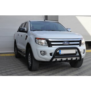 Protectie Fata WT003 Negru (Otel Inoxidabil) Ford Ranger 2011–2022 foto 3