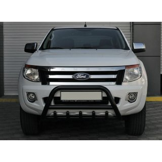 Protectie Fata WT003 Negru (Otel Inoxidabil) Ford Ranger 2011–2022 foto 1