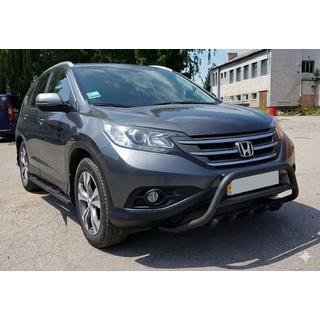 Protectie Fata WT003 Negru (Otel Inoxidabil) Honda CRV 2012-2016 foto 3