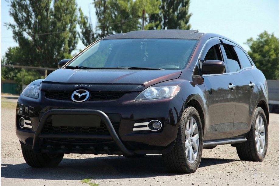 Mazda CX-7 2006-2012 Protectie Fata WT003 Negru (Otel Inoxidabil) Image