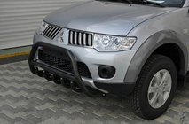 Mitsubishi L200 2006-2015 Bull Bar WT003 Negru (Otel Inoxidabil) foto 1