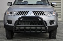 Mitsubishi L200 2006-2015 Bull Bar WT003 Negru (Otel Inoxidabil) foto 3