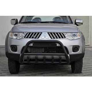 Bull Bar WT003 Negru (Otel Inoxidabil) Mitsubishi L200 2006-2015 foto 3