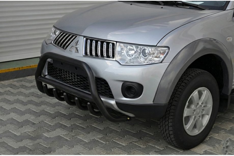 Mitsubishi L200 2006-2015 Bull Bar WT003 Negru (Otel Inoxidabil) Image