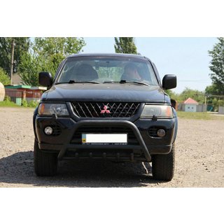 Bullbar WT003 Negru Inox Mitsubishi Pajero Sport 1996-2007 foto 4