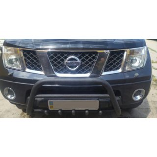 Bullbar WT003 Negru Inox Nissan Navara 2006-2015 foto 3