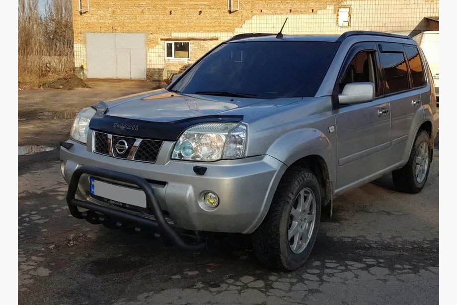 Nissan X-trail T31 2007-2014 Protectie Fata WT003 Negru (Otel Inoxidabil) Foto 11