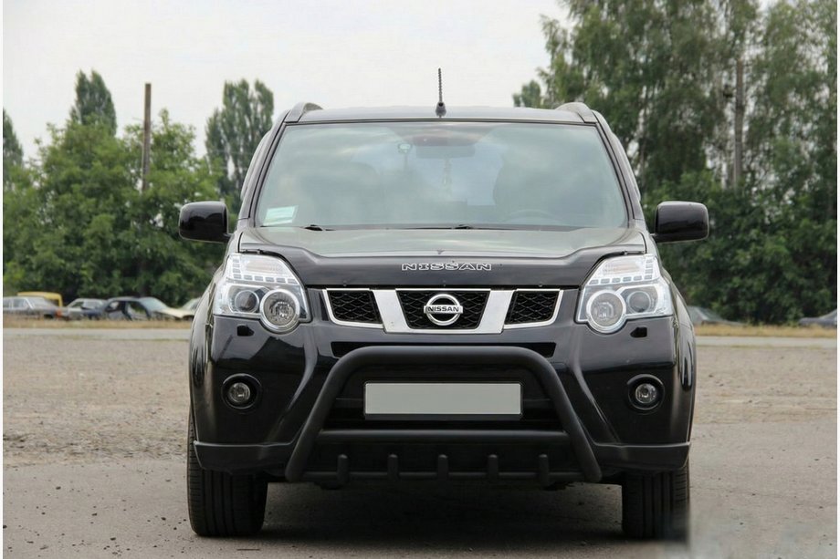 Nissan X-trail T31 2007-2014 Protectie Fata WT003 Negru (Otel Inoxidabil) Foto 7
