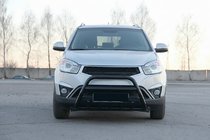 SsangYong Korando 2010-2019 Bull Bar WT003 Negru (Otel Inoxidabil) foto 4