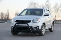 SsangYong Korando 2010-2019 Bull Bar WT003 Negru (Otel Inoxidabil) foto 3