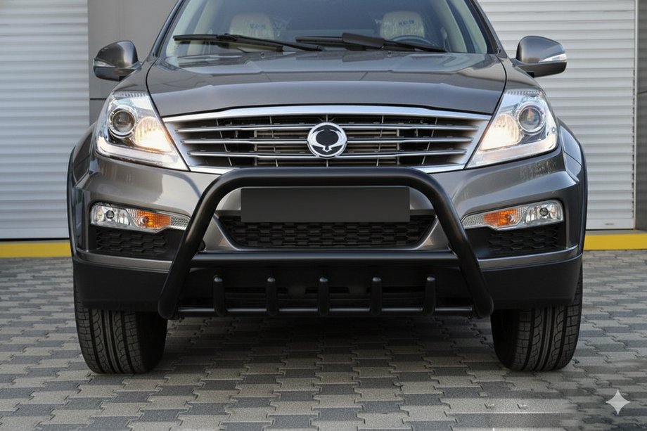 SsangYong Rexton I 2001-2017 Bullbar WT003 Negru Inox Foto 1
