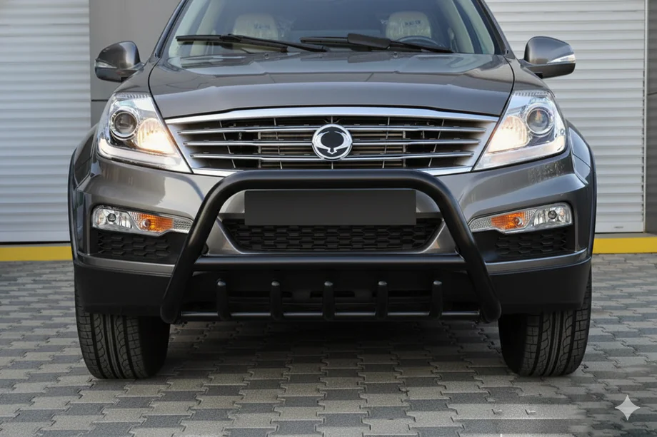 SsangYong Rexton I 2001-2017 Bullbar WT003 Negru Inox Image