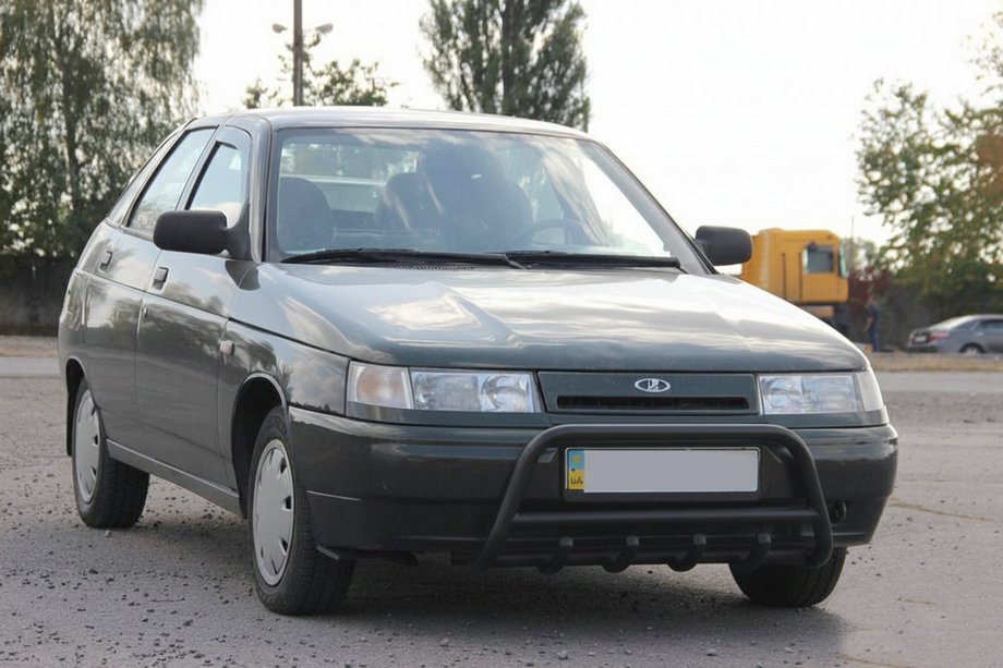 VAZ 2110-21115 1995-2015 Bull Bar WT003 Negru 60mm (Otel Inoxidabil) Foto 2