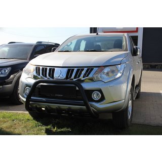 Bullbar WT003 Negru Inox Mitsubishi L200 2015-2024 foto 1