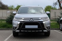 Mitsubishi Outlander 2012-2021 Bull Bar WT003 Negru (Otel Inoxidabil) foto 4