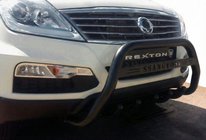 SsangYong Rexton I 2001-2017 Bull Bar WT004 Negru (Otel Inoxidabil) foto 1