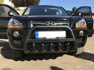 Hyundai Tucson JM 2004- Bull Bar WT004 Negru (Otel Inoxidabil) foto 2