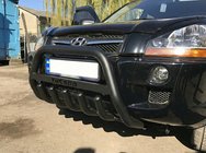Hyundai Tucson JM 2004- Bull Bar WT004 Negru (Otel Inoxidabil) foto 1