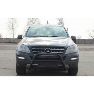 Bull Bar WT003 Negru (Otel Inoxidabil) Mercedes ML W164 2005-2011 foto 1