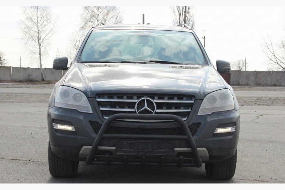 Mercedes ML W164 2005-2011 Bull Bar WT003 Negru (Otel Inoxidabil) Image