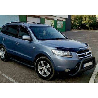 Bull Bar WT004 Negru (Otel Inoxidabil) Hyundai Santa Fe 2 2006-2012 foto 1
