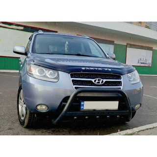Bull Bar WT004 Negru (Otel Inoxidabil) Hyundai Santa Fe 2 2006-2012 foto 2