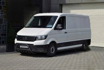 Volkswagen Crafter 2016- Bullbar WT003 Negru Inox foto 3