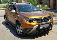 Renault Duster 2018-2024 Bullbar fara inscriptie WT003 Negru (inox) foto 5