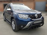 Renault Duster 2018-2024 Bullbar fara inscriptie WT003 Negru (inox) foto 1