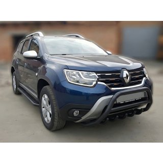 Bullbar fara inscriptie WT003 Negru (inox) Dacia Duster 2018-2024 foto 1
