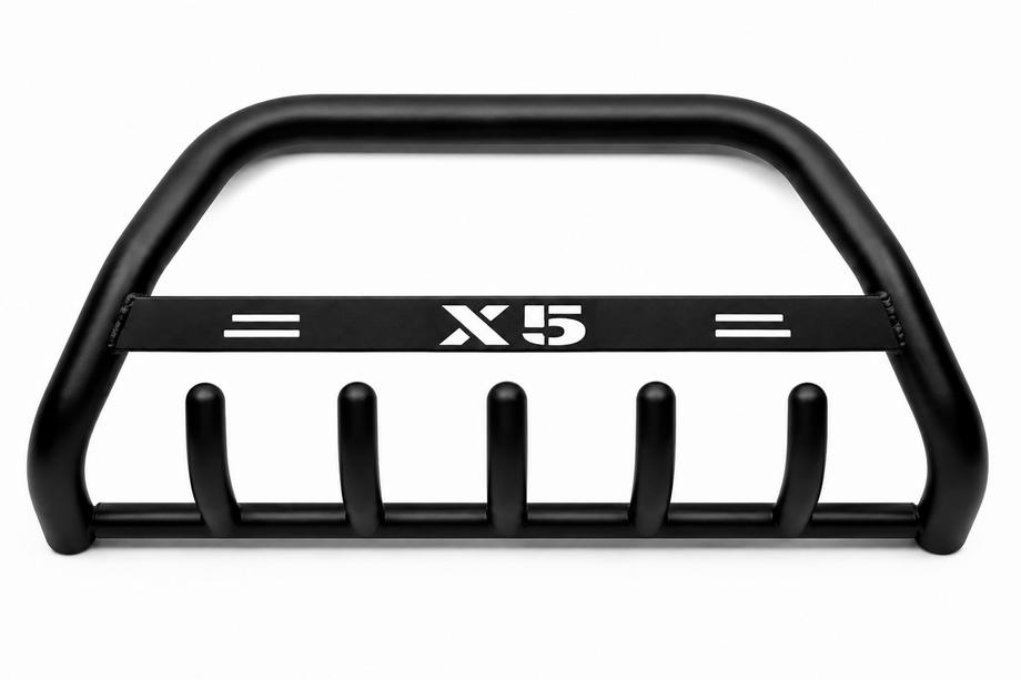 BMW X5 E53 1999–2006 Bull Bar WT004 Negru (Otel Inoxidabil) Foto 1