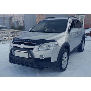 Bull Bar WT004 Negru (Otel Inoxidabil) Chevrolet Captiva 2006-2019 foto 1