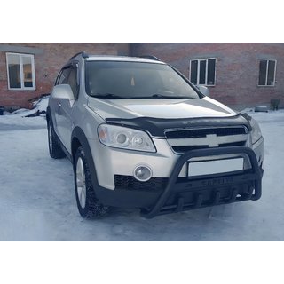 Bull Bar WT004 Negru (Otel Inoxidabil) Chevrolet Captiva 2006-2019 foto 2