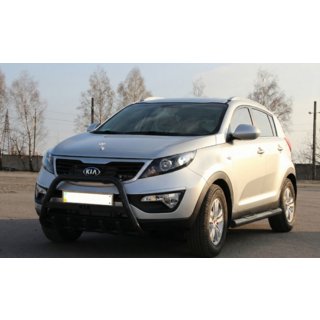 Bull Bar WT004 Negru (Otel Inoxidabil) Kia Sportage 2010-2015 foto 1