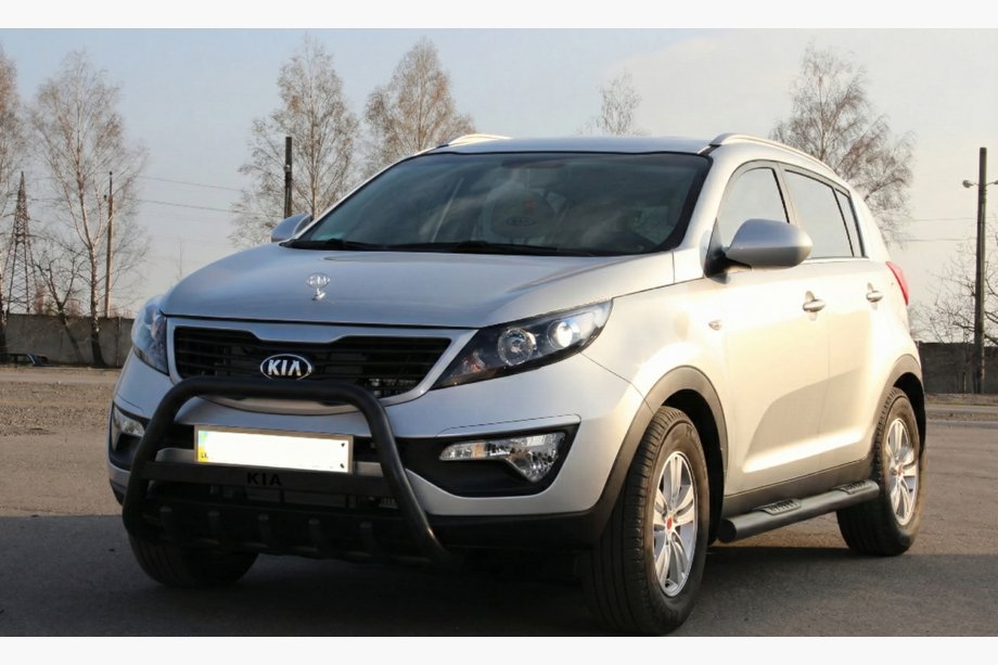 Kia Sportage 2010-2015 Bull Bar WT004 Negru (Otel Inoxidabil) Image