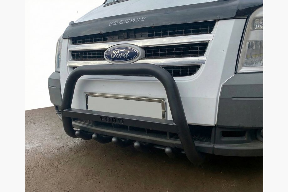 Ford Transit 2000–2014 Bull Bar WT004 Negru (Otel Inoxidabil) Image