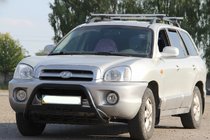 Hyundai Santa Fe 1 2000-2006 Bull Bar WT004 Negru (Otel Inoxidabil) foto 1