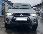 Mitsubishi L200 2006-2015 Bull Bar WT004 Negru (Otel Inoxidabil) foto 1
