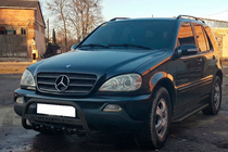 Mercedes ML W163 1997-2005 Bull Bar WT004 Negru (Otel Inoxidabil) foto 3