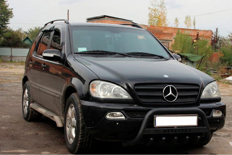 Mercedes ML W163 1997-2005 Bull Bar WT004 Negru (Otel Inoxidabil) Image