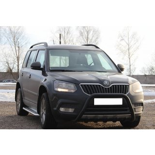 Bullbar WT003 Negru Inox Skoda Yeti 2009-2017 foto 1