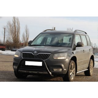 Bullbar WT003 Negru Inox Skoda Yeti 2009-2017 foto 4