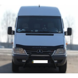 Bull Bar WT003 Negru (Otel Inoxidabil) Mercedes Sprinter W901/902/903/904/905 1995–2006 foto 3