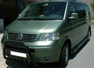 Volkswagen T5 Caravelle 2004-2010 Bull Bar WT003 Negru (Otel Inoxidabil) foto 3