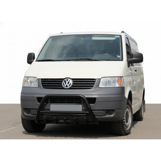 Bull Bar WT003 Negru (Otel Inoxidabil) Volkswagen T5 Caravelle 2004-2010 foto 1