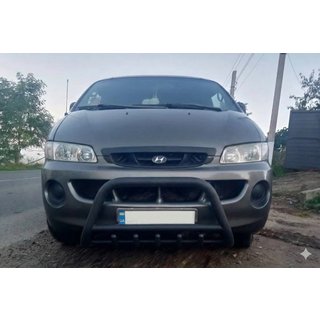 Bullbar WT003 Negru Inox Hyundai H200, H1, Starex 1998-2007 foto 1